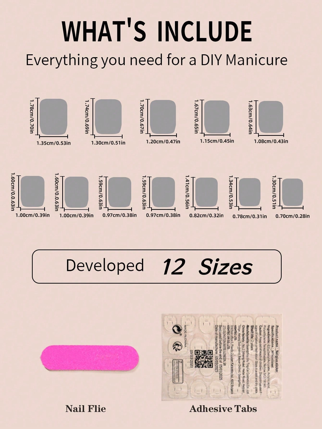 24 PCS Short Square Fake Nails Bling Press on Nails Press on Nail Kit with Glue and Nail File for Women and Girls