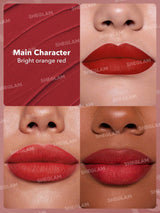 SHEGLAM Dynamatte Boom Long Lasting Matte Lipstick-Main Character 20 Colors Creamy Matte Waterproof Lipstick Amazing Non-Stick Cup Transfer-Proof Lipstick Black Friday Sale Gift Red Lipstick