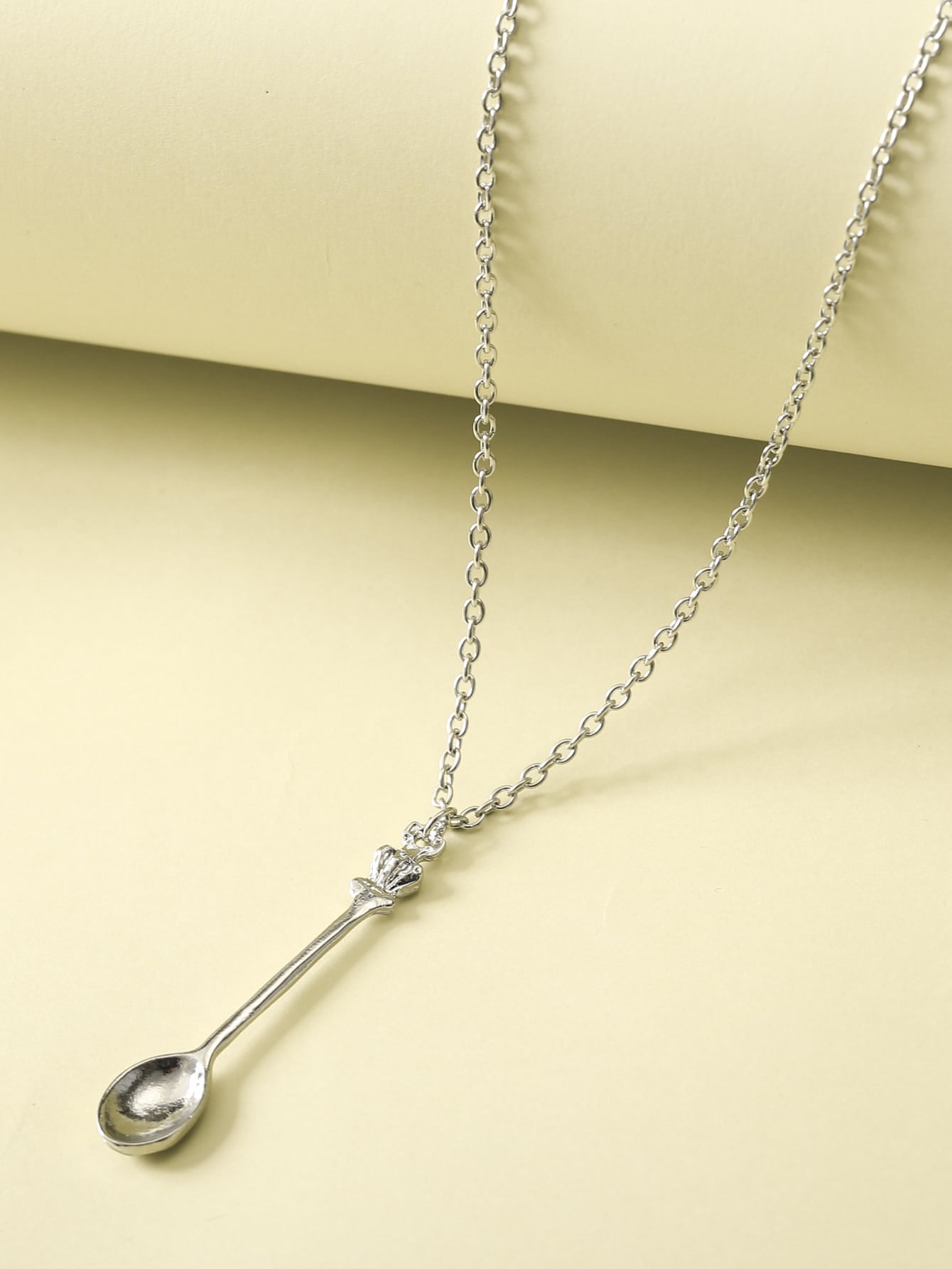1Pc Crown & Spoon Charm Y Lariat Necklace
