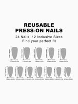 Upgrade Your Look with 24Pcs French Long Almond Ombre Fake Nail Set Press on Nails Manicure Kits