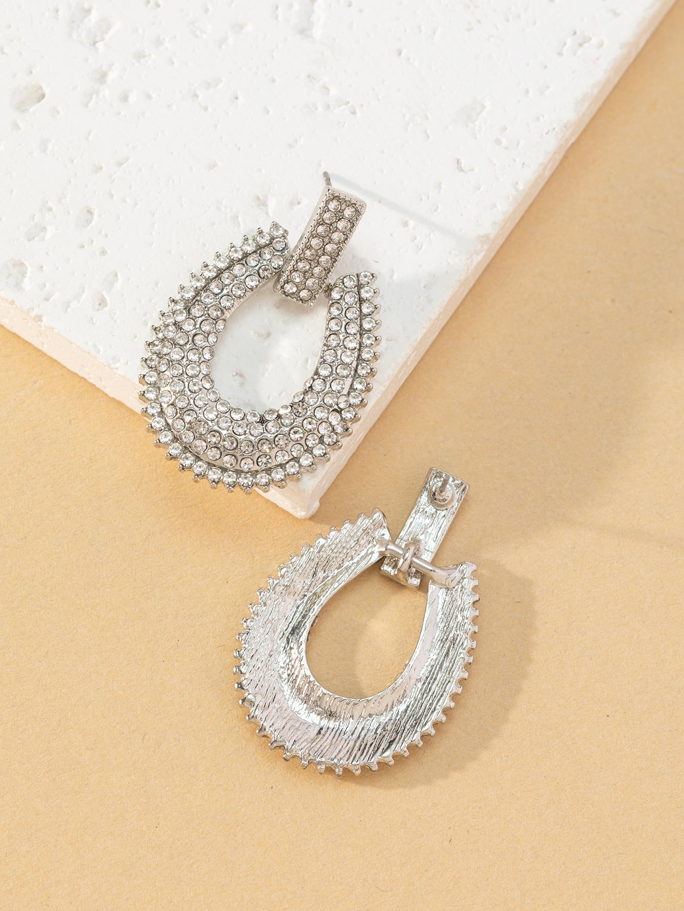 Rhinestone Water-Drop Earrings