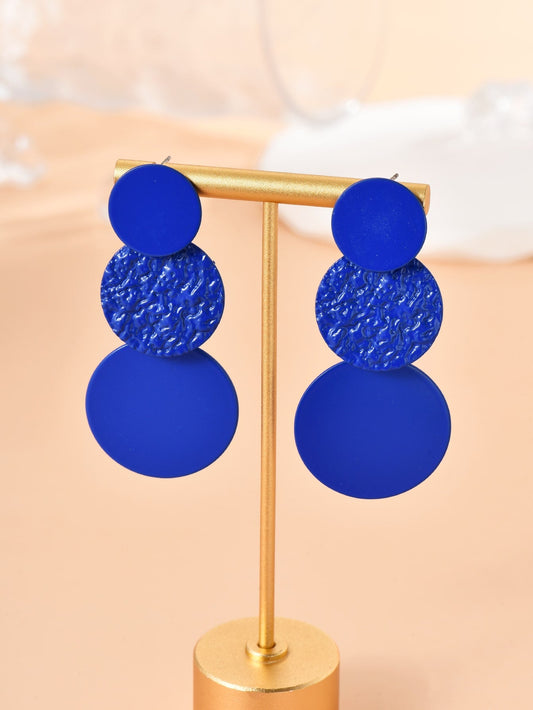 Textured round Drop Earrings