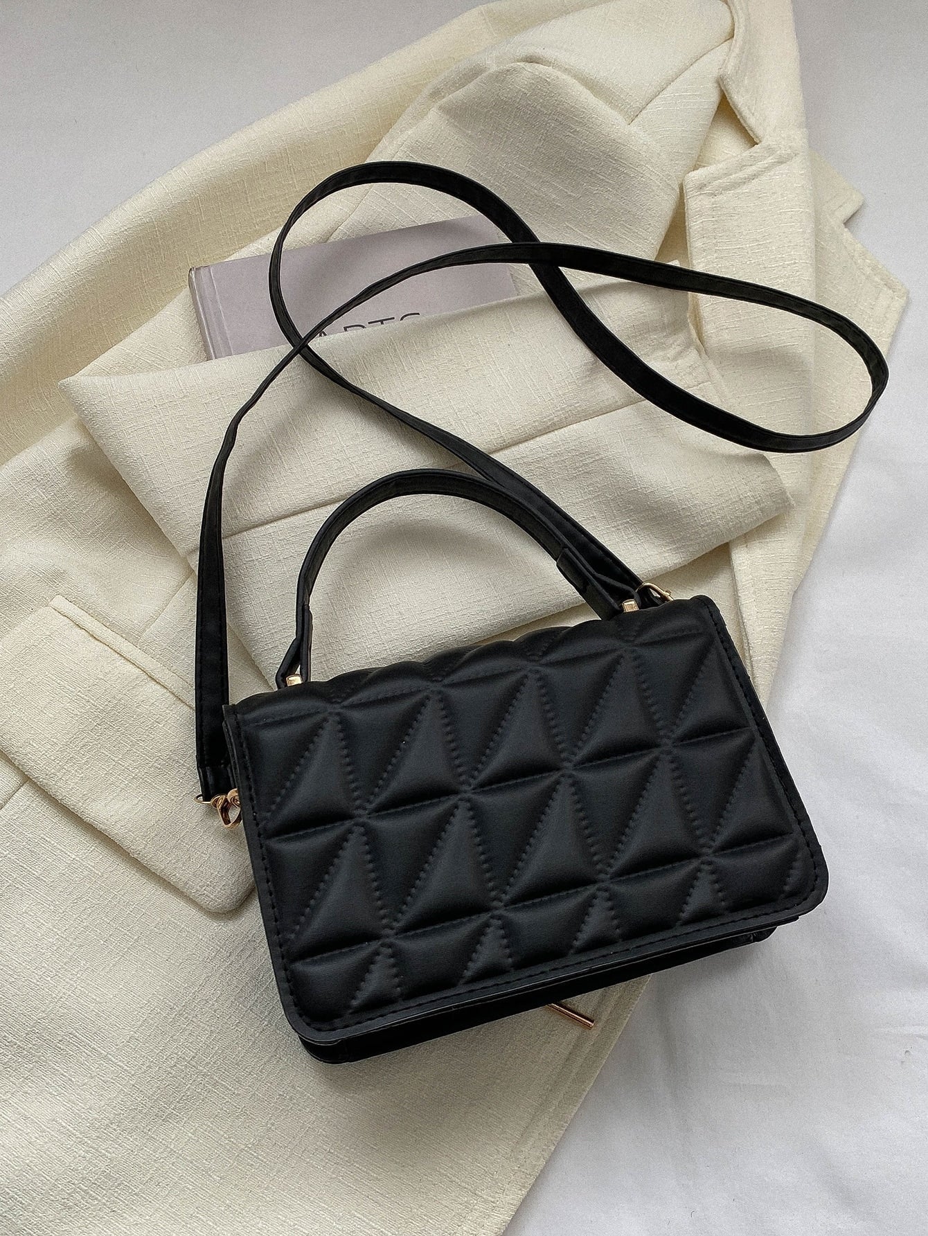 Exquisite,Elegant Portable Mini Stylish Flap Top Handle Bag with Adjustable Shoulder Strap for Female,For Lady Best Personalized Gifts for Women, Mom & Girlfriends