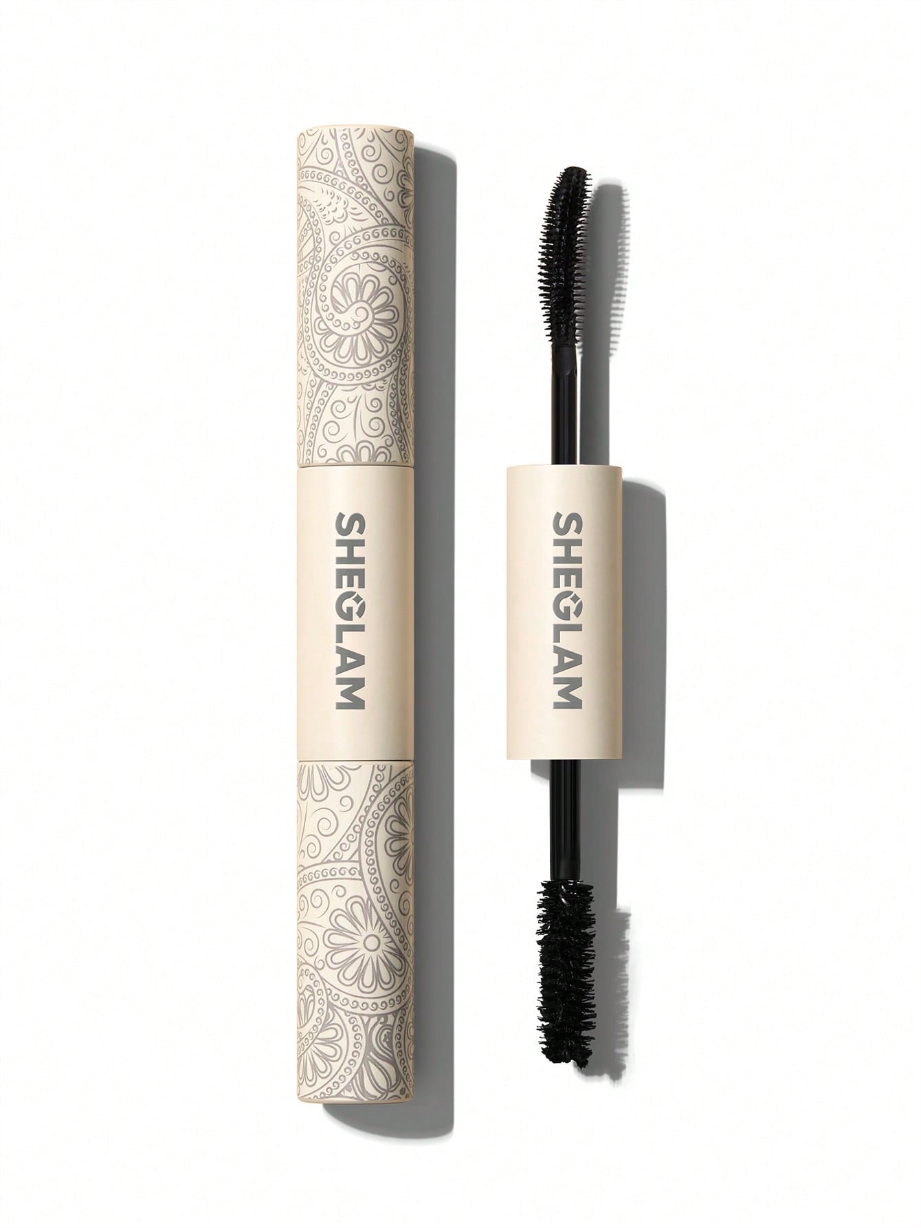 SHEGLAM All-In-One Volume & Length Mascara-Washable Black 2 in 1 Double Head Brush Easy to Remove No Smudge Curling Separation Thick Black Mascara Eye Makeup Black Friday Party Mascara