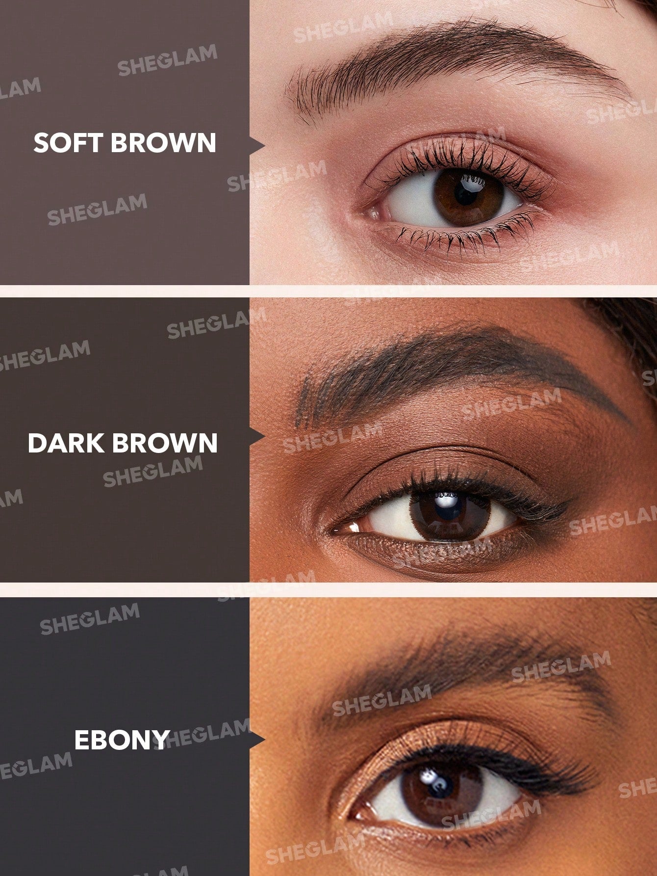 SHEGLAM Boss Brow Waterproof Pomade-Ebony Waterproof Eyebrow Cream Highly Pigmented Long Lasting Shaping Filling Eyebrow Makeup with Dual-Ended Brush Black Friday Winter Eyebrow