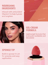 SHEGLAM Color Bloom Liquid Blush Matte Finish-Love Cake Gel Cream Blush Long Lasting Non-Fading Highly Pigmented Lightweight Long Wear Smooth Blusher Black Friday Winter Pink Brown Gifts Blush