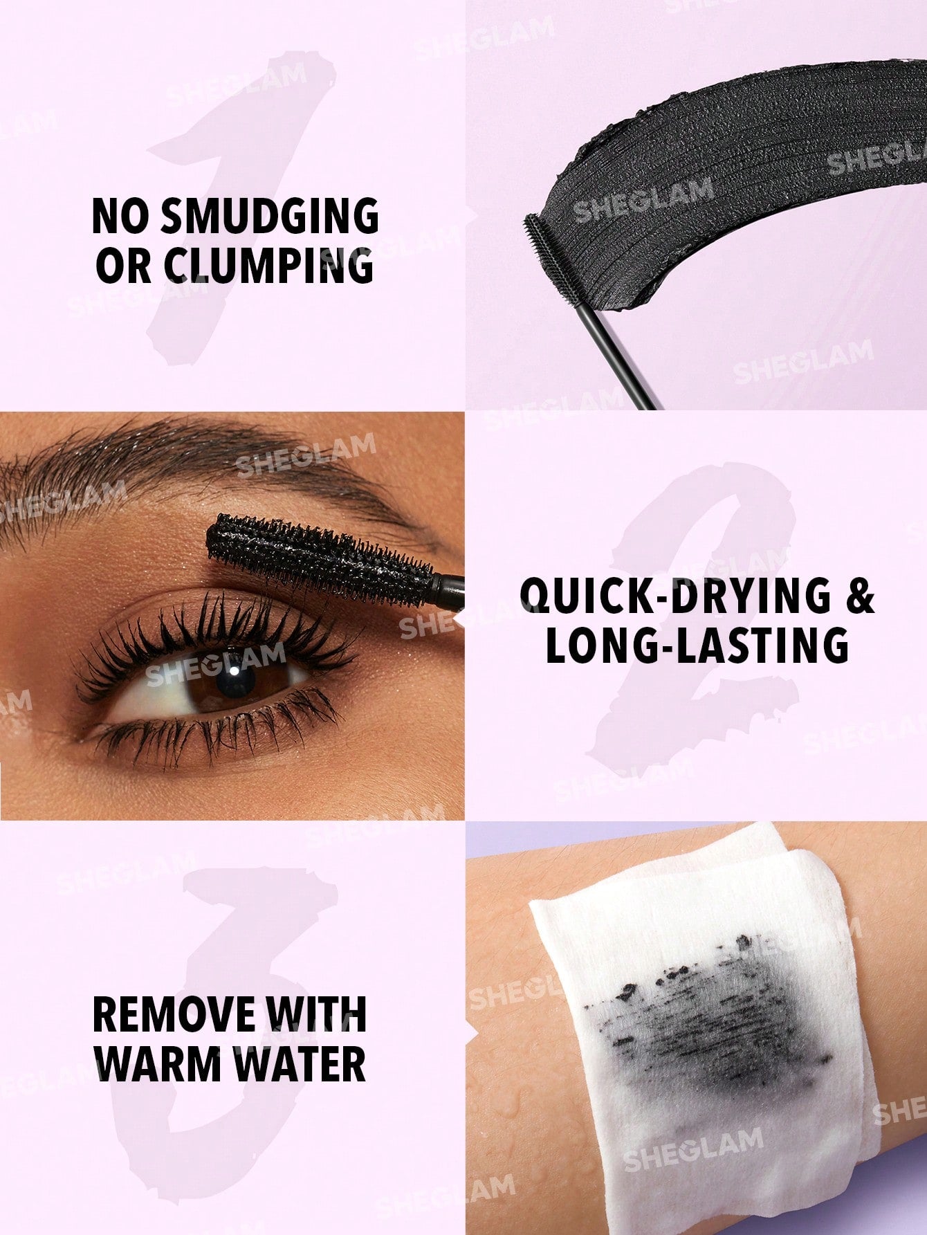 SHEGLAM Big Time Eyes Volumizing Mascara Volumizing No Smudge Easy to Remove Quick Drying Long-Wearing Thick Volume Big Eyes Lash Lift Mascara Black Friday Party Mascara