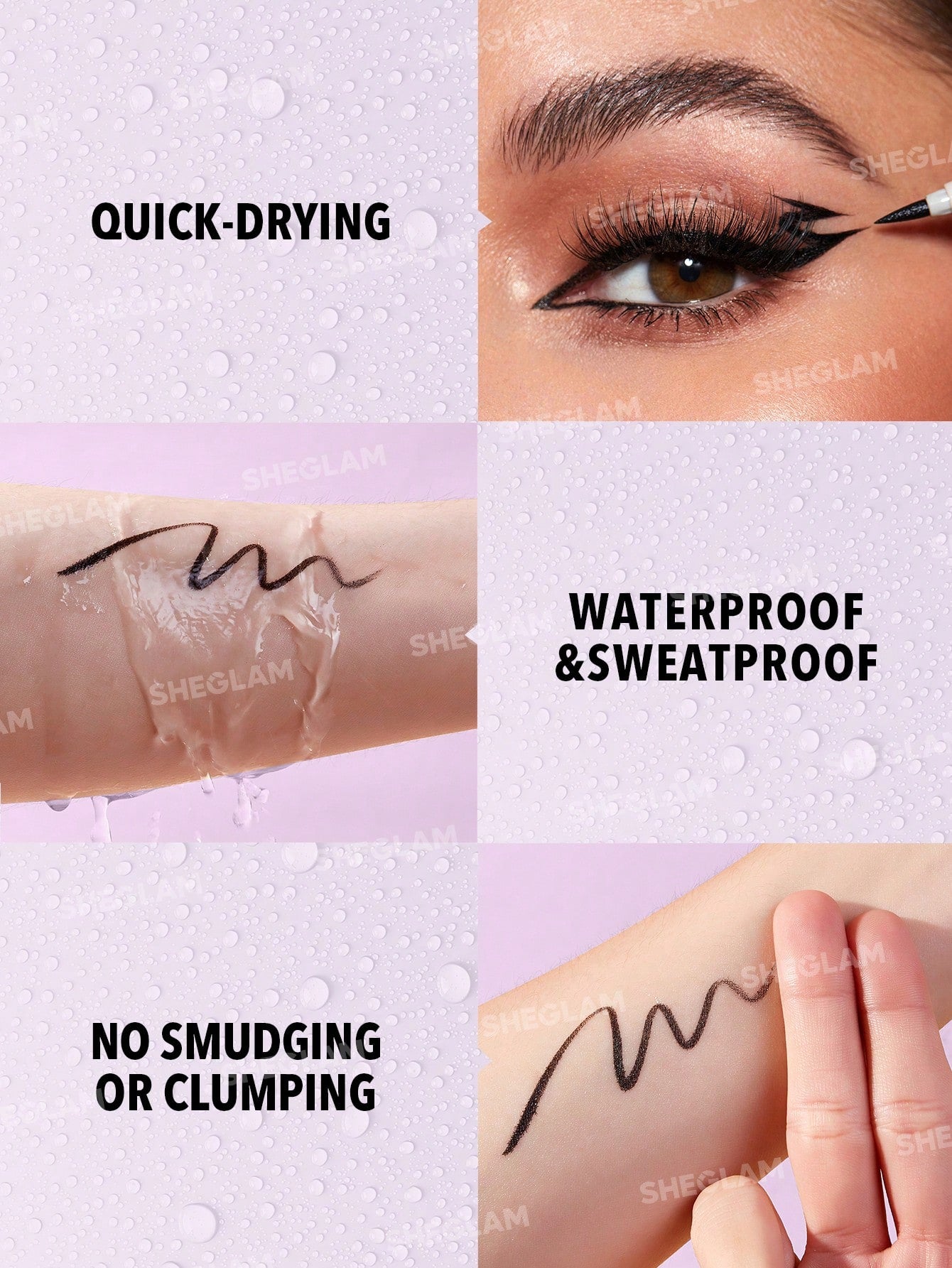 SHEGLAM so Rich Waterproof Liquid Eyeliner Highly Pigmented Black Matte Eyeliner Pencil Quick Drying Ultra-Fine Waterproof and Sweat-Proof Fine Brush Head Eyeliner Smooth Easy to Wear Eye Make up Black Friday Black Gift Eyeliner