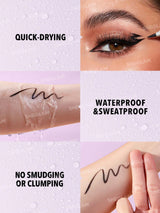 SHEGLAM so Rich Waterproof Liquid Eyeliner Highly Pigmented Black Matte Eyeliner Pencil Quick Drying Ultra-Fine Waterproof and Sweat-Proof Fine Brush Head Eyeliner Smooth Easy to Wear Eye Make up Black Friday Black Gift Eyeliner