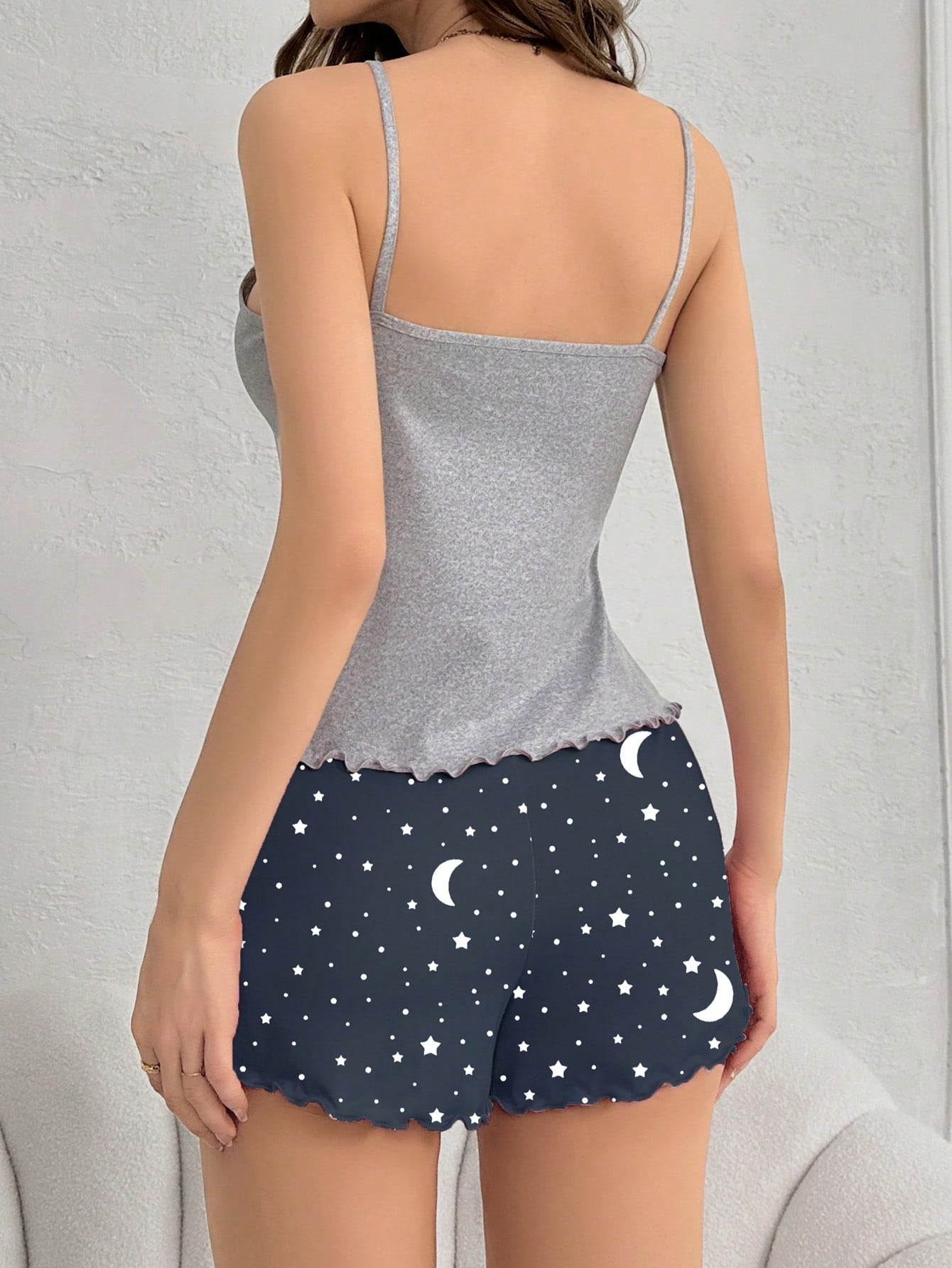 Women'S Moon Print Pajama Set