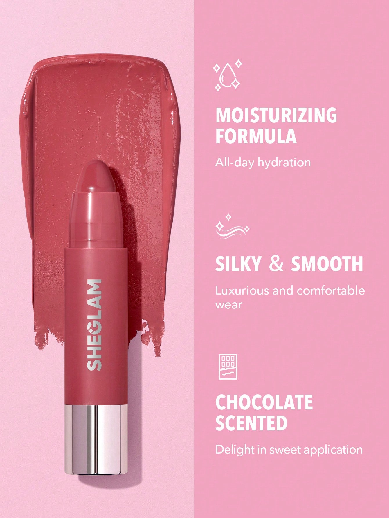 SHEGLAM Just Kissed Lipstick Crayon-Shortcake Creamy-Matte Smooth Lipstick High Pigment Lip Balm Lip Makeup Pink Black Friday Lipstick