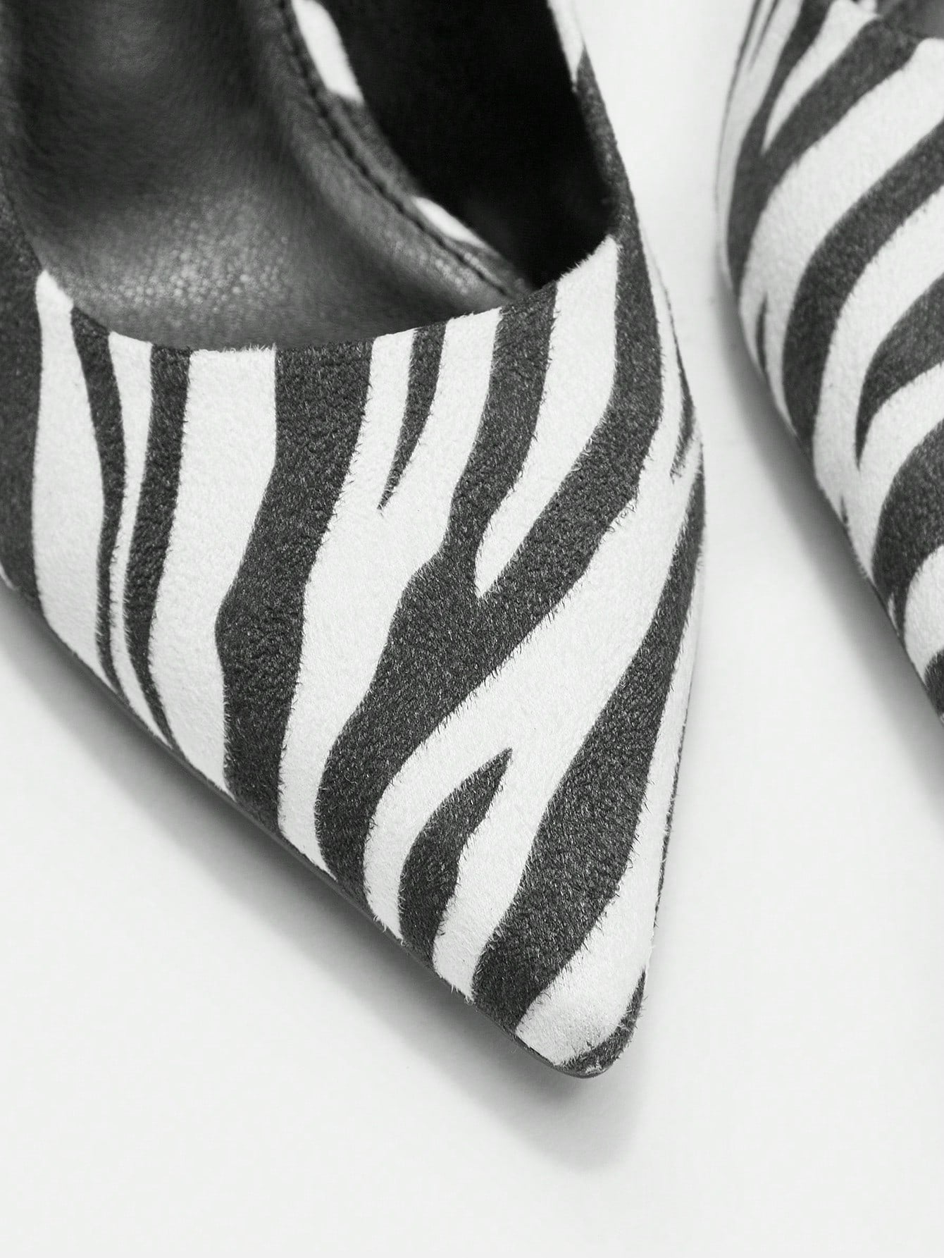 SHEIN Bizwear Fashionable Zebra-Striped High Heel Pumps