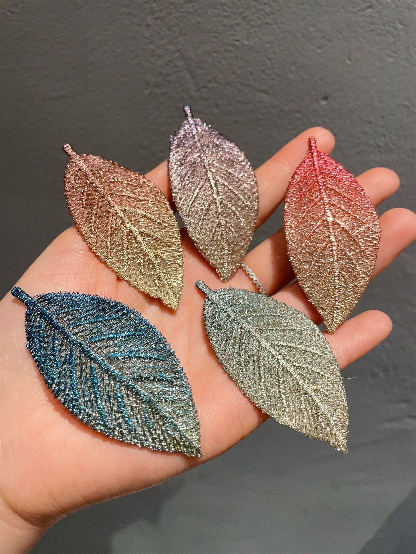 5Pcs Leaf Decor Alligator Hair Clip