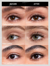 SHEGLAM All-In-One Volume & Length Mascara-Washable Black 2 in 1 Double Head Brush Easy to Remove No Smudge Curling Separation Thick Black Mascara Eye Makeup Black Friday Party Mascara