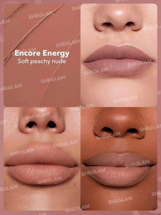 SHEGLAM Dynamatte Boom Long Lasting Matte Lipstick-Encore Energy 20 Colors Creamy Matte Waterproof Lipstick Amazing Non-Stick Cup Transfer-Proof Lipstick Black Friday Sale Gift Lipstick