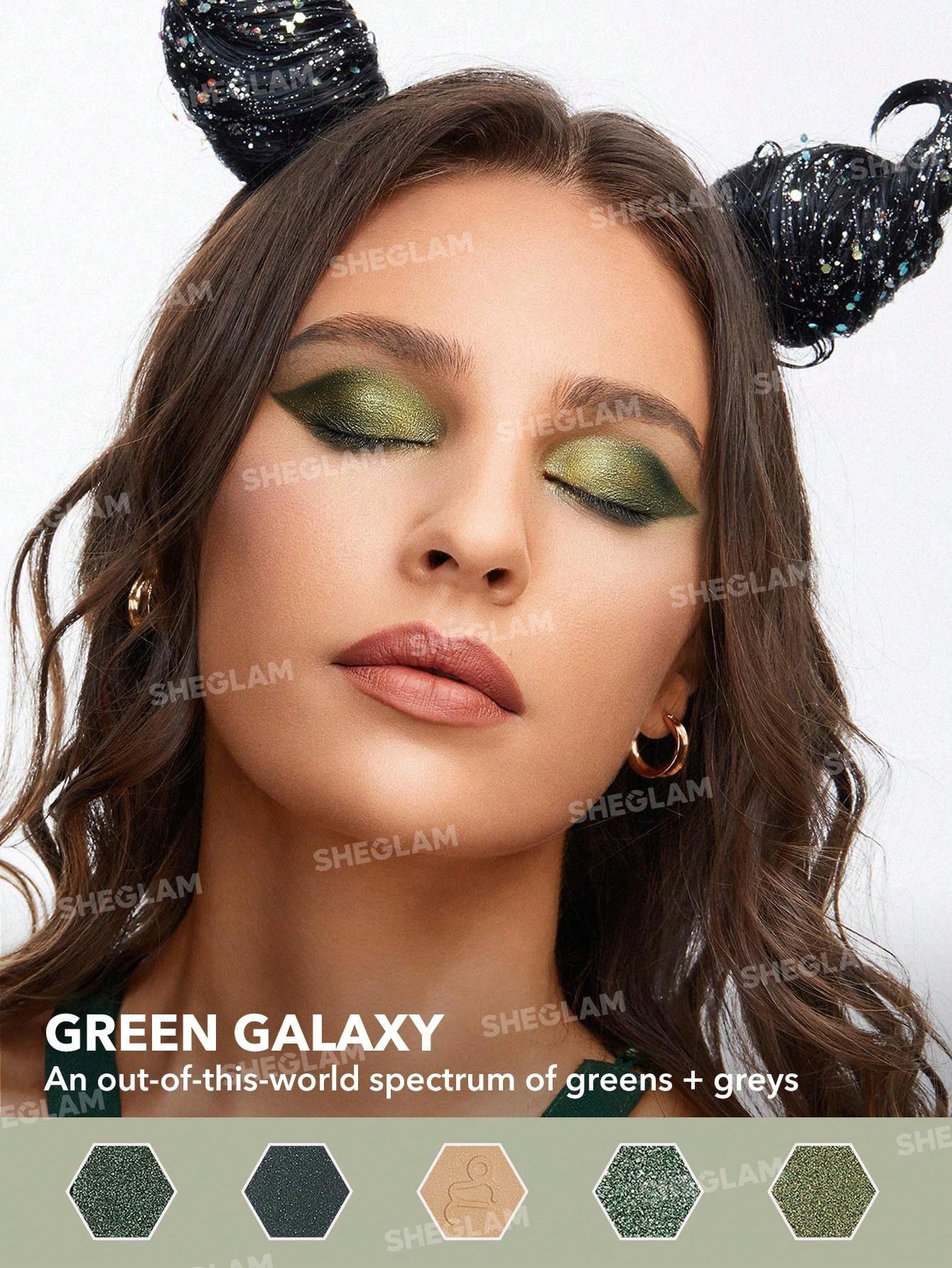 SHEGLAM Calm Capricorn Palette 8-Clolor Shimmer Pearlescent Matte Eyeshadow Palette Grey Brown Blue Green Glitter High Pigment Long Wear Blendable Pro Eyeshadow Black Friday Winter Brown Eyeshadow