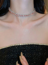 1Set Crystal Necklace & Earrings Jewelry Set