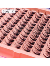 Azenlolash Clusters 120Pcs Individual Cluster Lashes DIY Lash Extension 10-16Mm Eyelash Clusters Volume Wispy Lashes Super Thin Band Reusable Soft & Comfortable C Curly