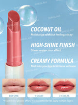 SHEGLAM Pout-Perfect Shine Lip Plumper-First Crush Moisturizing Plumping Solid Lip Gloss Non-Stick Nourishing Lip Plumping Serum Coconut Oil Lipstick Lip Cosmetics Summer Vibe Lip Plumper