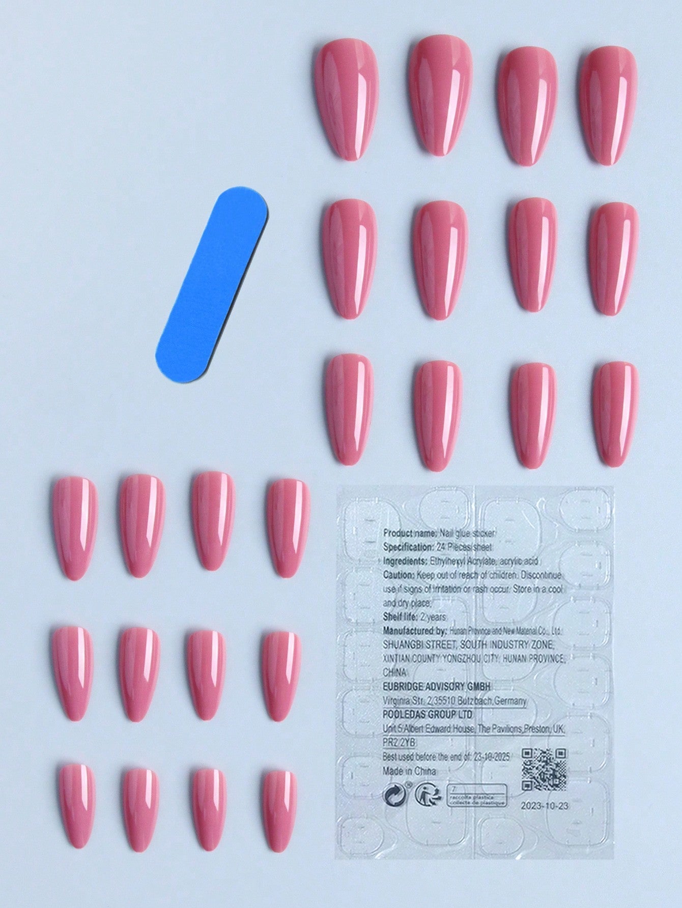 Elevate Your Style with 24Pcs Long Almond Solid Color False Nail Kit, Suitable for Women and Girls for Daily/Work/Party/Dance Wear