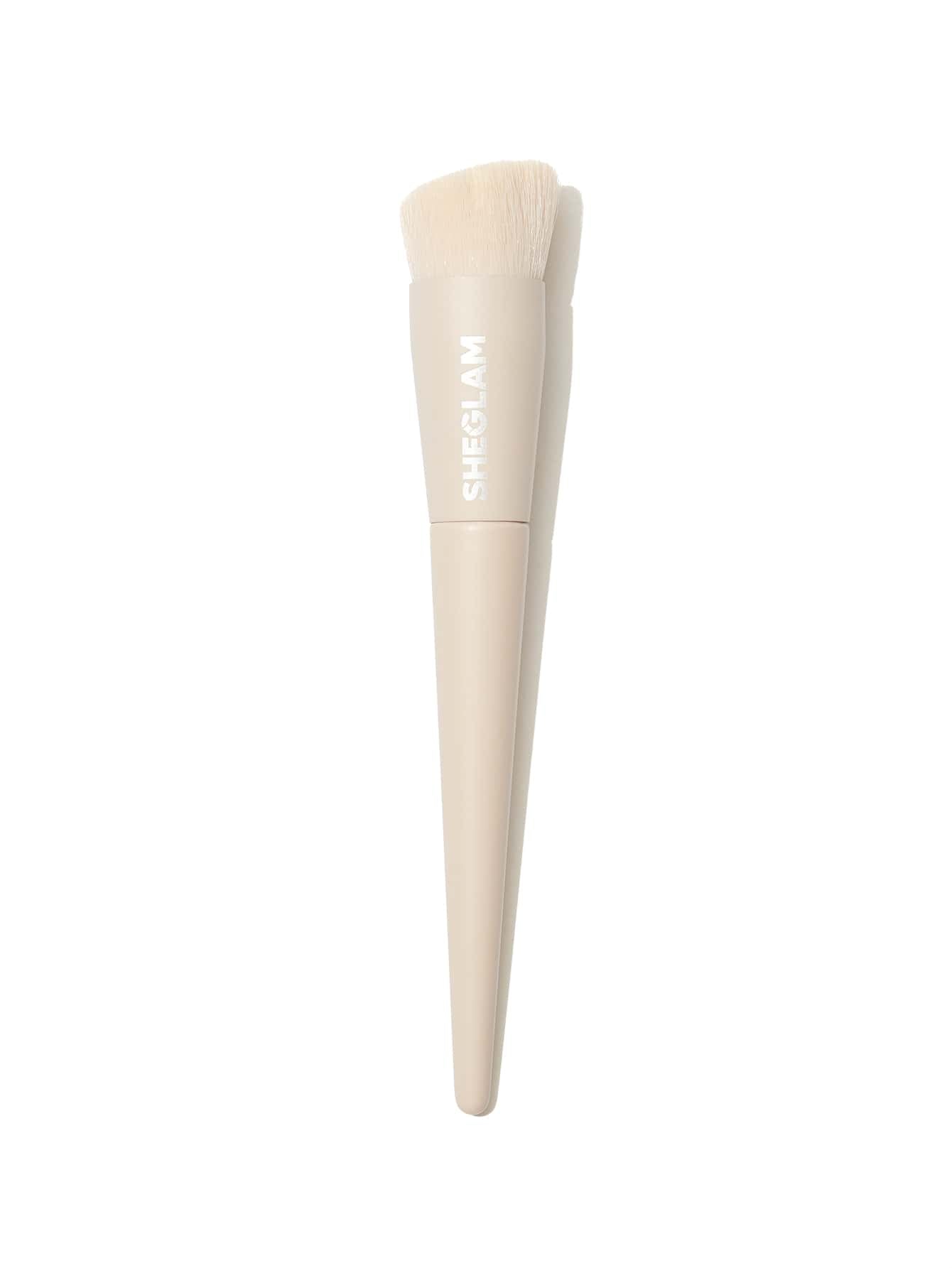 SHEGLAM Skinfinite Foundation Brush Synthetic Flat Top Grooved Design Foundation Brush Professional Makeup Brush Liquid Blending Makeup Tool Black Friday Winter Gifts Face Brush