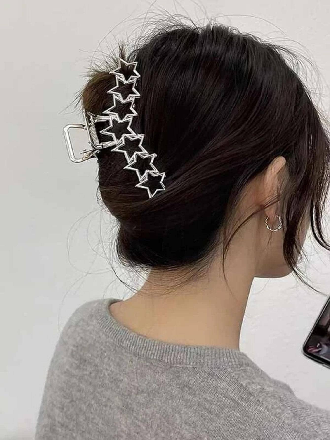 1Pc Women Star Decor Fashionable Hair Claw, for Decoration