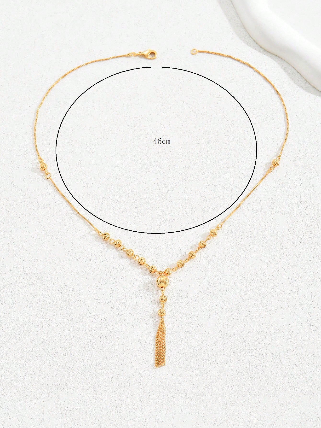 1Pc 18K Gold Plated Fashionable Personality Design Pendant Necklace with Tassels for Women