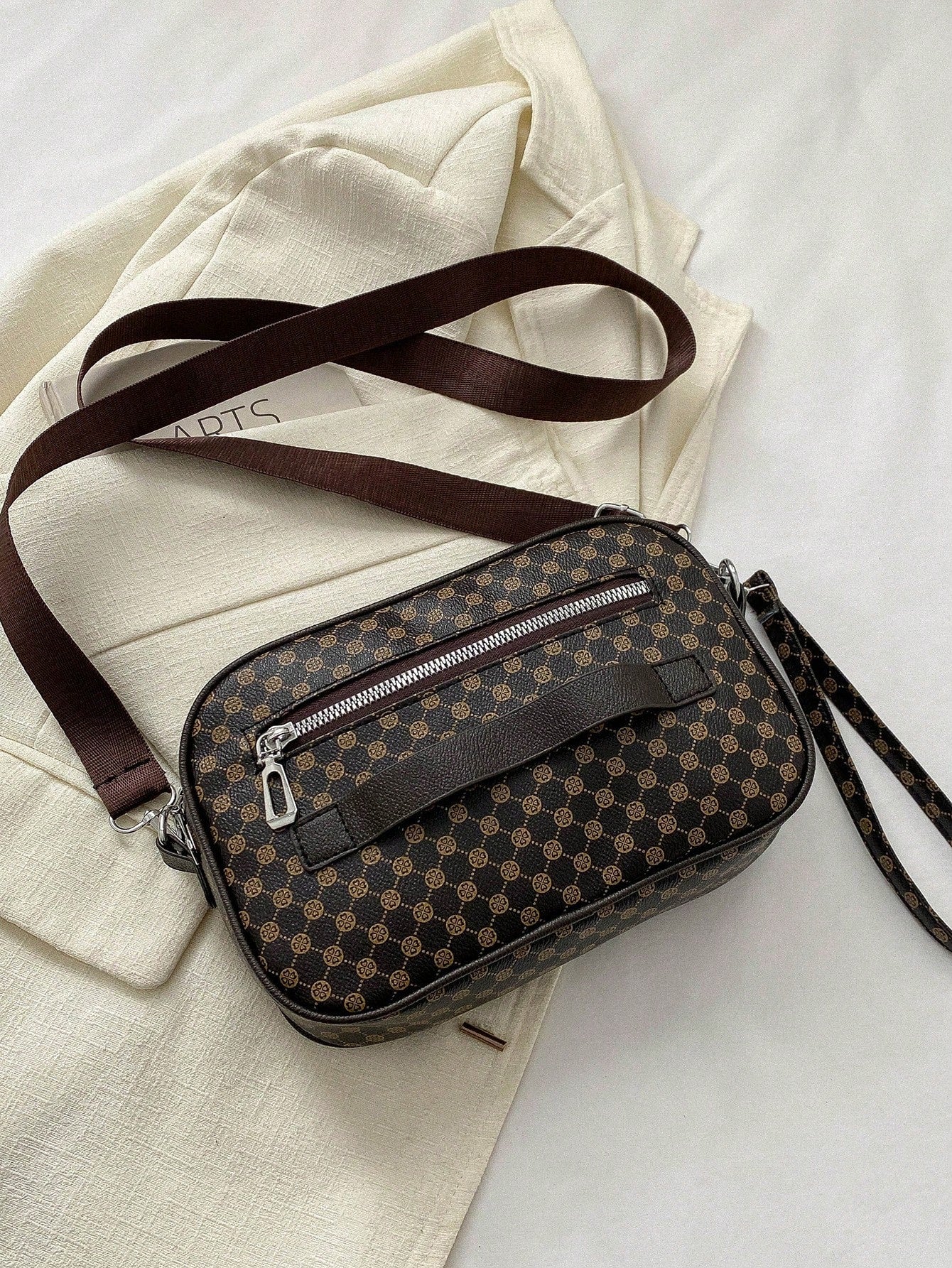 Fashionable Printed Pu Shoulder Bag, Large Capacity Tote Bag for Women