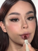 SHEGLAM Pout-Perfect Shine Lip Plumper-Walk on the Beach Moisturizing Plumping Solid Lip Gloss Non-Stick Nourishing Lip Plumping Serum Coconut Oil Lipstick Lip Cosmetics Black Friday Sale Brown Lip Plumper