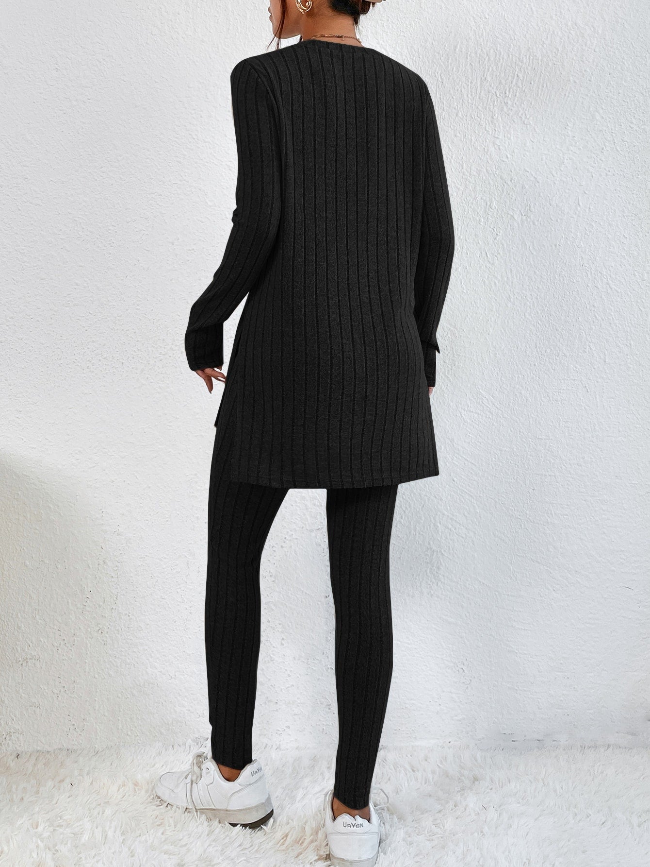SHEIN Essnce Split Hem Tee & Leggings