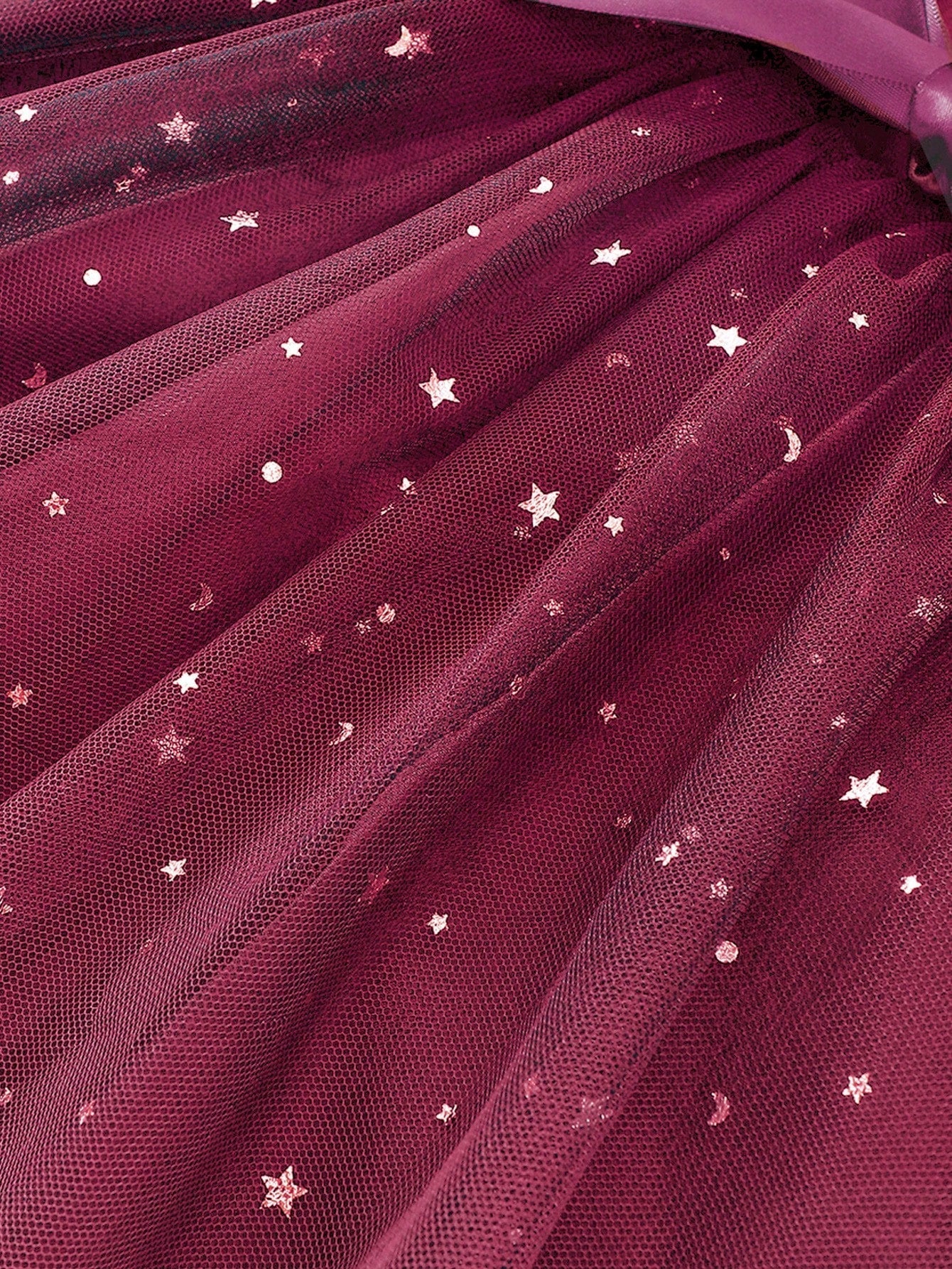 Girls' Gradient Splice Mesh Dress