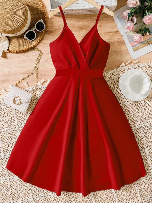 Teen Girls Solid Cami Dress