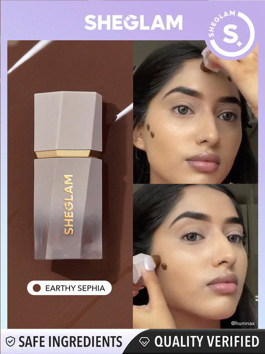 SHEGLAM Sun Sculpt Liquid Contour-Earthy Sepia Gel Cream Contour Non-Greasy Long Lasting Highly Pigmented Natural Contour Contouring Weightless Bronzer Black Friday Winter Brown Contour & Bronzer