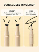 SHEGLAM Get Foxy Eye Stamp & Liner Pen 3 in 1 Waterproof Liquid Eyeliner Pencil Cat Eye Smudge-Proof Long-Lasting Easy to Use Eyeliner Beginner Eye Make up Black Friday Sale Eyeliner