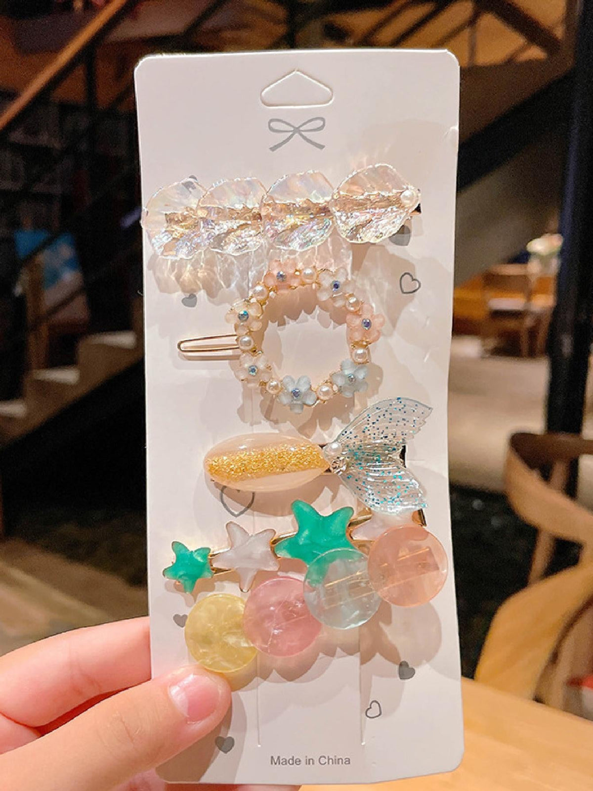 5Pcs Starfish & Shell Decor Hair Clip