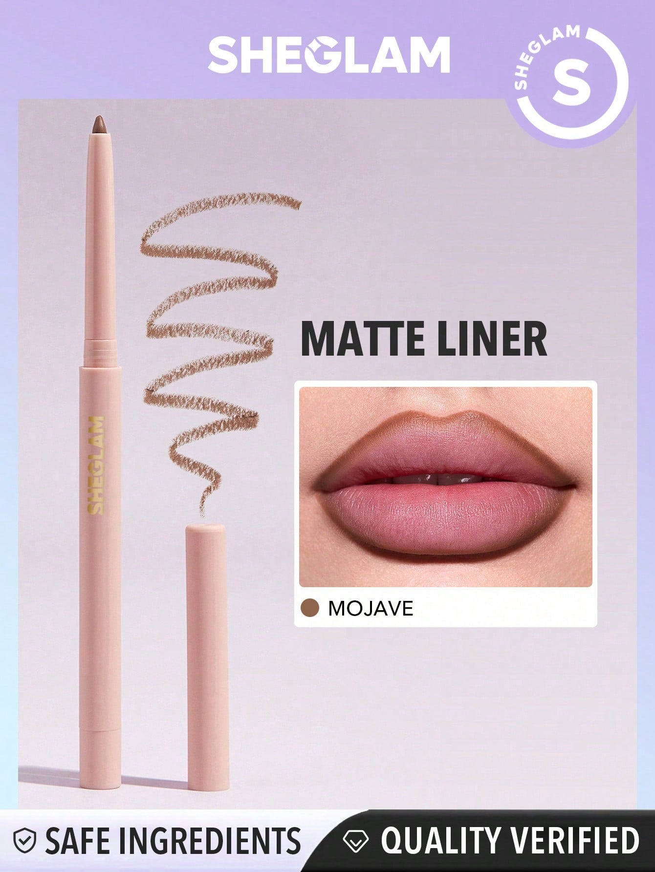 SHEGLAM so Lippy Lip Liner-Mojave Creamy Matte Lip Liner Pencil High Pigment Not Easy to Fade Silky Smooth Matte Contour Tint Lip Makeup Black Friday Party Y2K Lip Liner