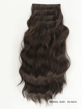 4Pcs Clip in Water Ripple Synthetic Hair Extension
