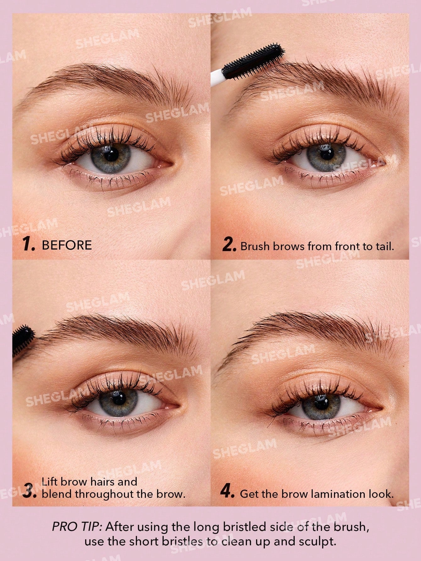 SHEGLAM Set Me up Brow Gel Long Lasting Waterproof Clear Eyebrow Gel Long Wear Smudge-Proof Moisturizing Eyebrow Makeup Black Friday Eyebrow