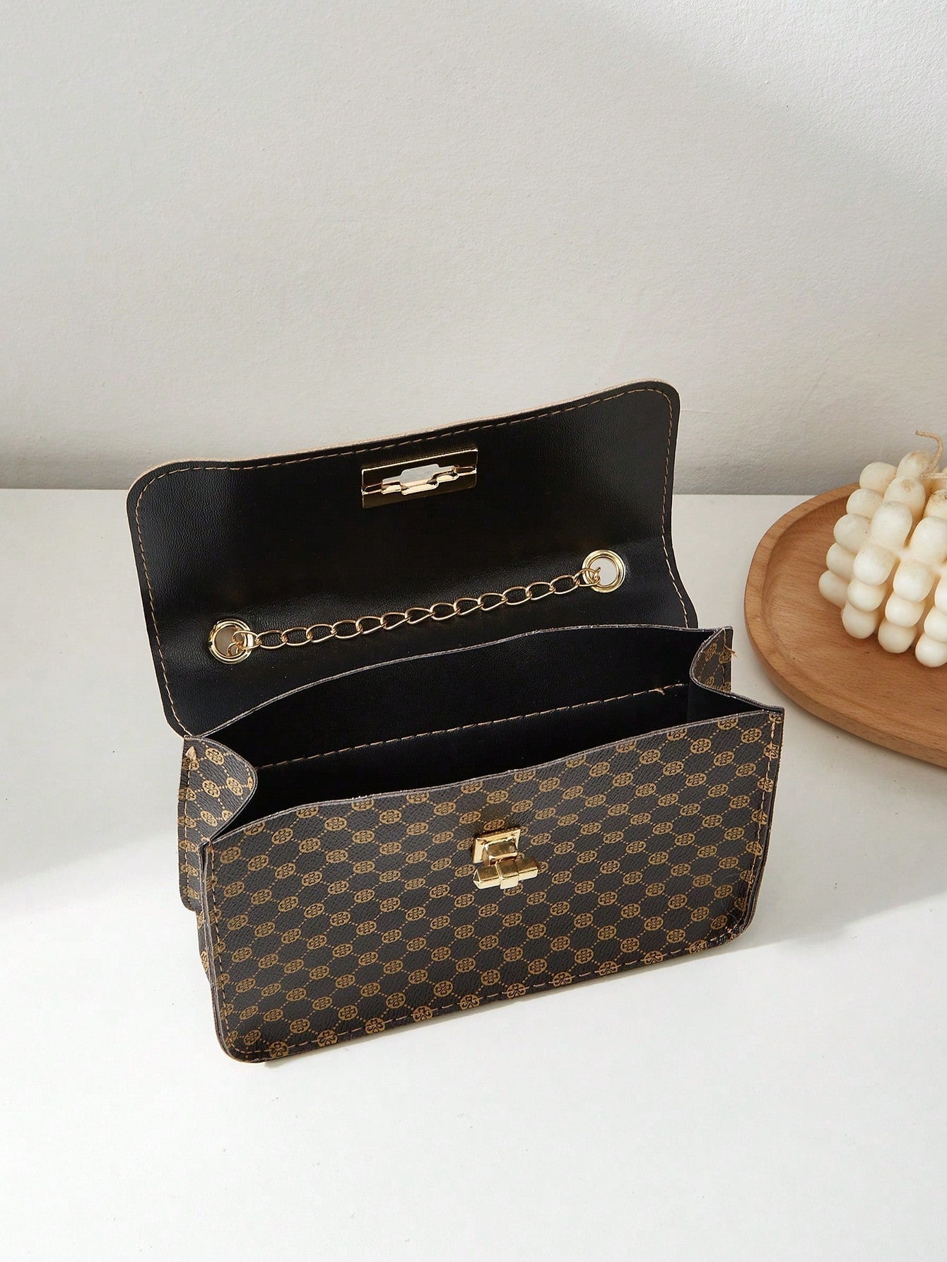 Bags Shoulder Crossbody Bag Chain Bag Women'S Combination Bag Two-Piece Set Silk Scarf Handbag Coin Purse