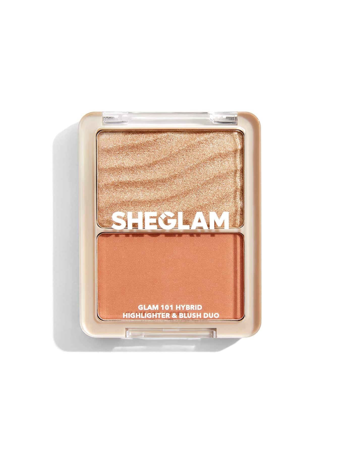 SHEGLAM Glam 101 Hybrid Highlighter & Blush Duo-Vienna Blush Highlighter Powder Palette Non-Fading Multi-Use Non-Greasy Shimmer Lightweight Smooth Blusher Black Friday Winter Pink Rosa Blush
