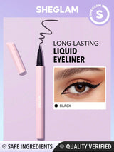 SHEGLAM Eternal Beauty Liquid Eyeliner-Black Waterproof Matte Eyeliner Pencil Smudge-Proof Long Lasting Slim Ultra-Fine Eyeliner Black Friday Eyeliner