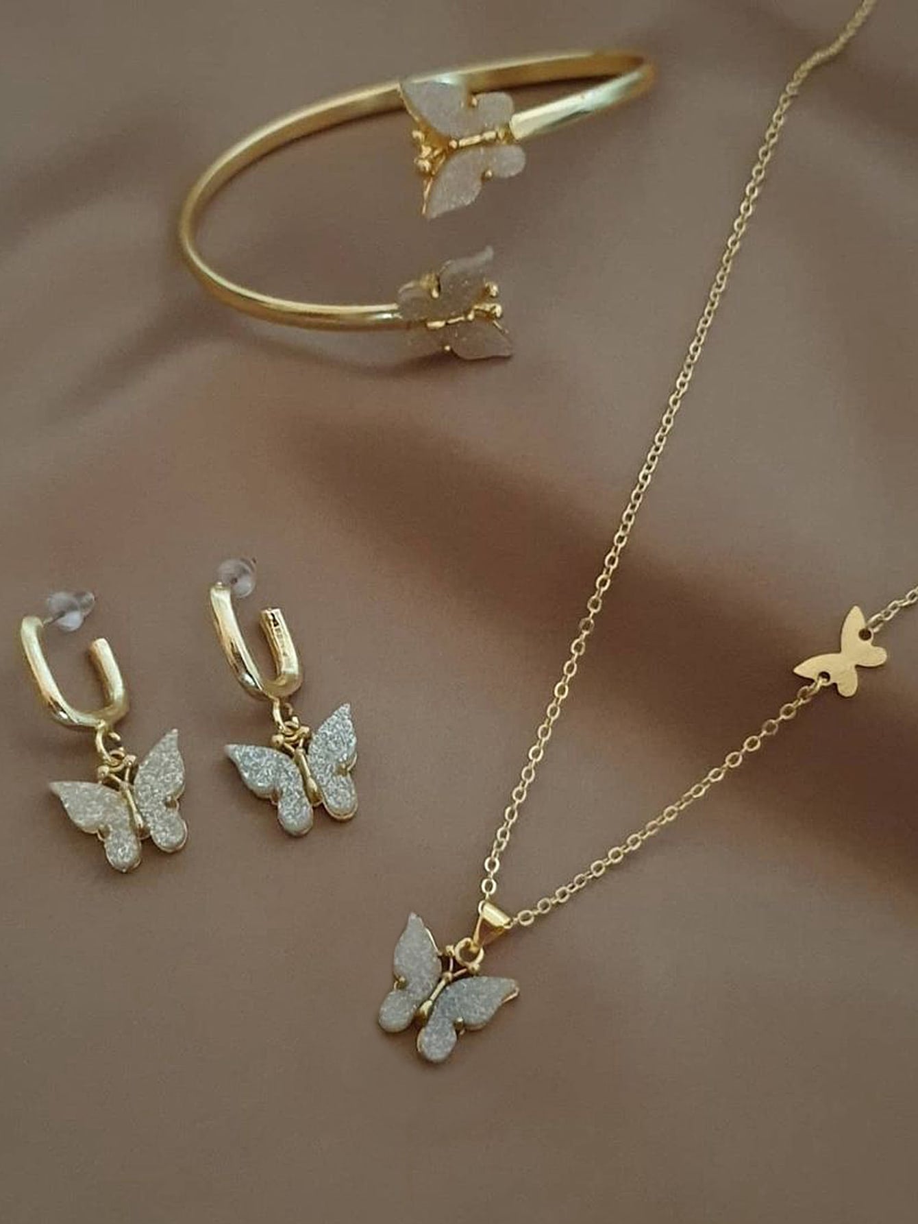 4Pcs Butterfly Decor Jewelry Set