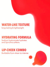 SHEGLAM for the Flush Lip & Cheek Tint-Cherry Picked Long-Lasting Matte Finish Lip Tint Easy-To-Use Lightweight Blush Moisturizing Lip Stain Liquid Lipstick Pink Purple Liquid Lipstick