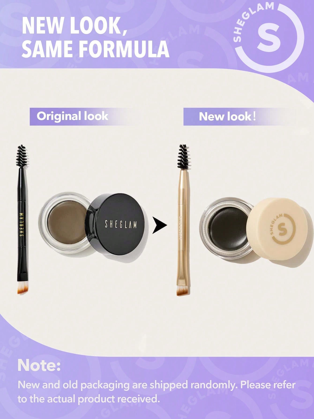 SHEGLAM Boss Brow Waterproof Pomade-Ebony Waterproof Eyebrow Cream Highly Pigmented Long Lasting Shaping Filling Eyebrow Makeup with Dual-Ended Brush Black Friday Winter Eyebrow