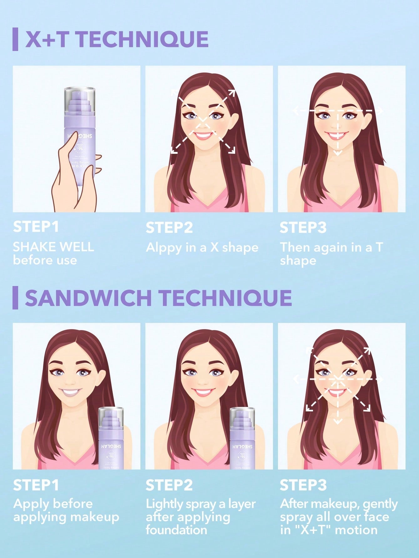 SHEGLAM Lock'D in Setting Spray Mattifying Effect Quick-Drying Long Lasting Makeup Locking Spray Oil-Control Non-Greasy Makeup Setting Black Friday Winter Summer Setting Spray