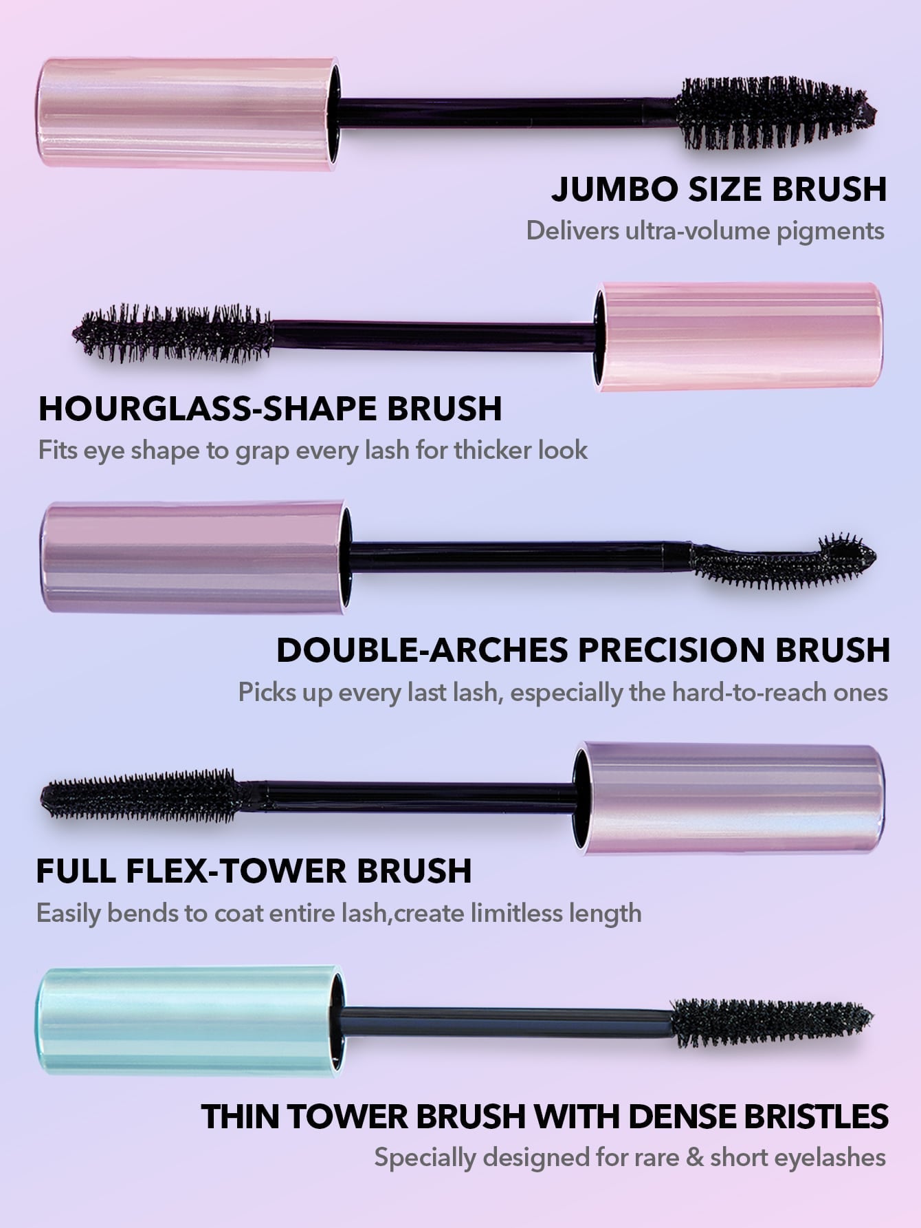 SHEGLAM Max Impact Extreme Volumizing Mascara Waterproof Lengthening Quick Drying No Smudge Long Lasting Thick Smooth Black Mascara Eye Makeup Black Friday Winter Y2K Mascara