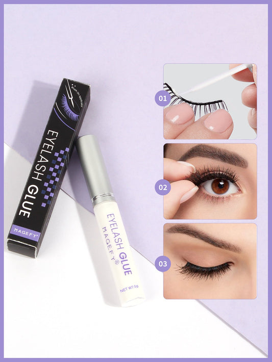 MAGEFY 1Pc Eyelash Glue,Naturally Invisible after Drying,Stick Firmly for Everyday Use for Eyelashes, Travel Essentials
