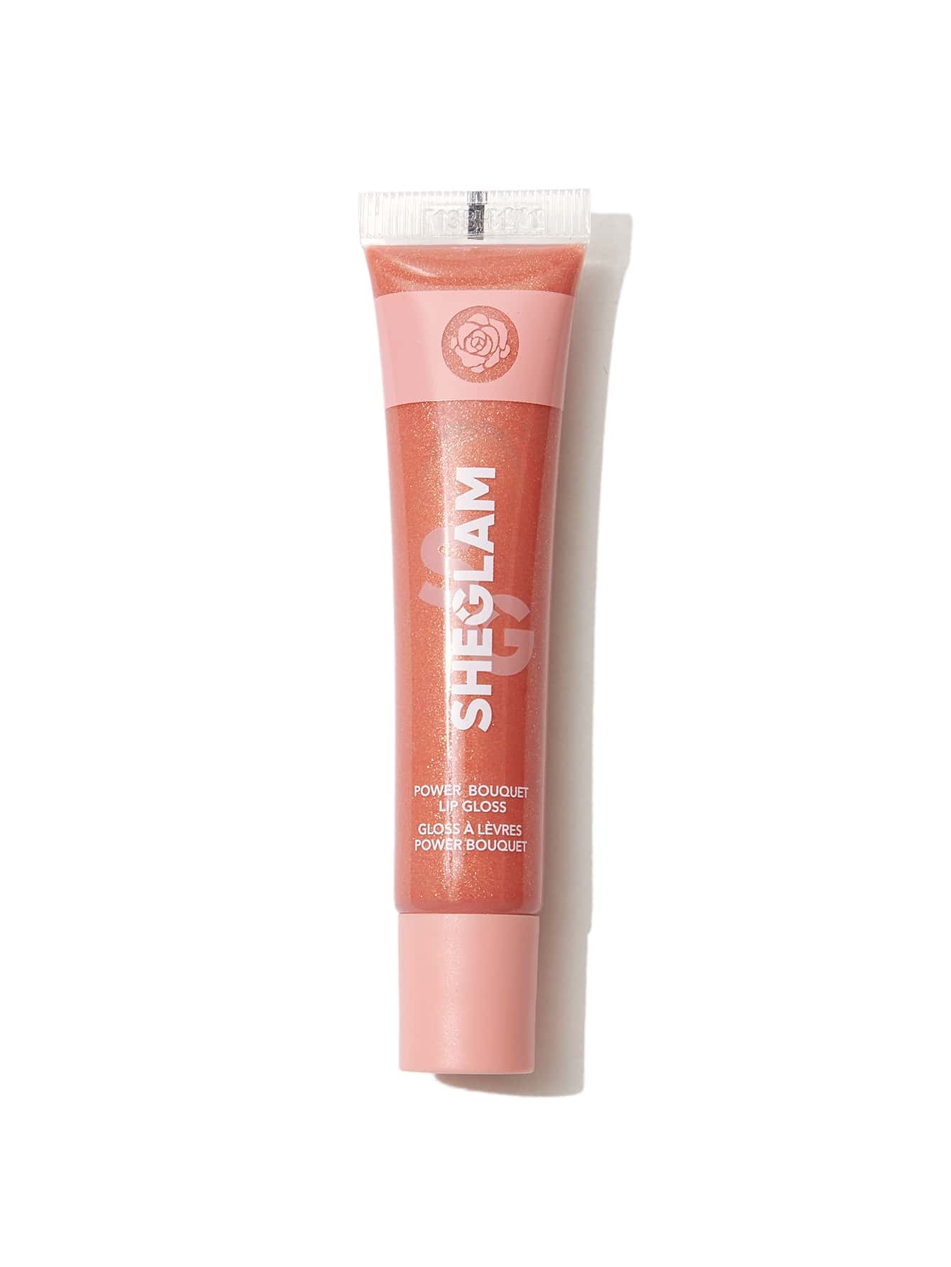 SHEGLAM Power Bouquet Lip Gloss-Pink Slip Shiny Tinted Moisturizing Lip Gloss Plumping Non-Sticky Lip Oil Repairing Camelia Extract Lip Care Black Friday Winter Brown Lip Gloss