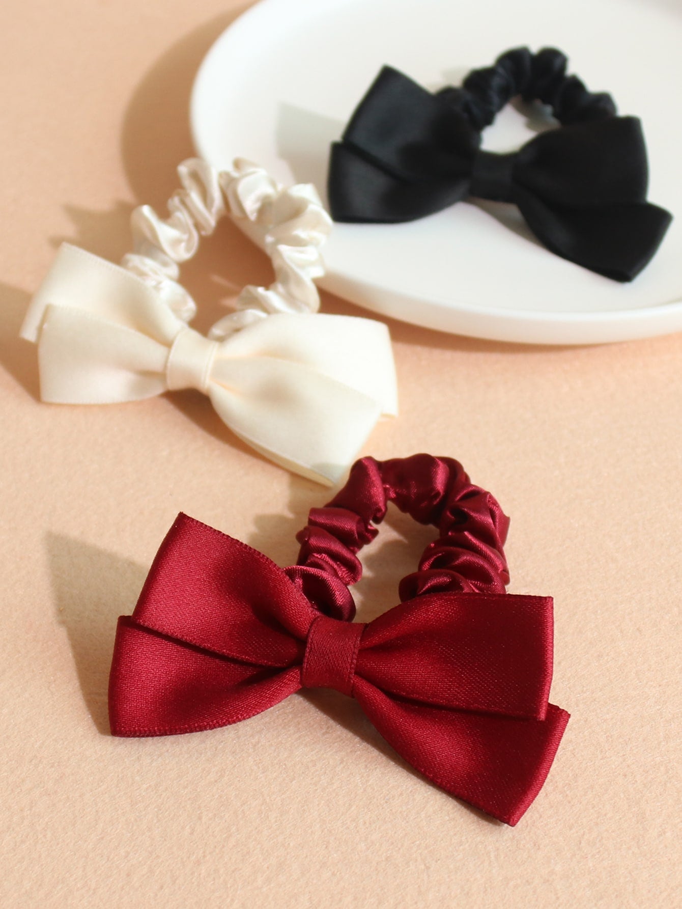 3Pcs Toddler Girls Bow Decor Scrunchie