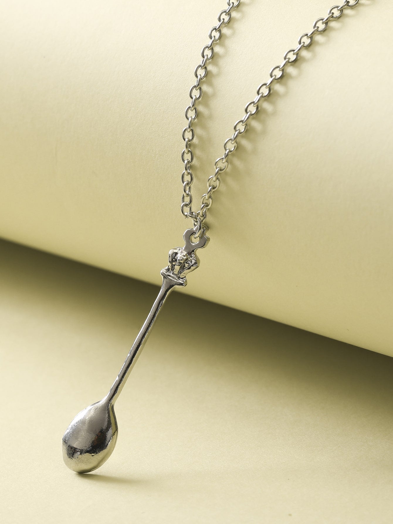 1Pc Crown & Spoon Charm Y Lariat Necklace